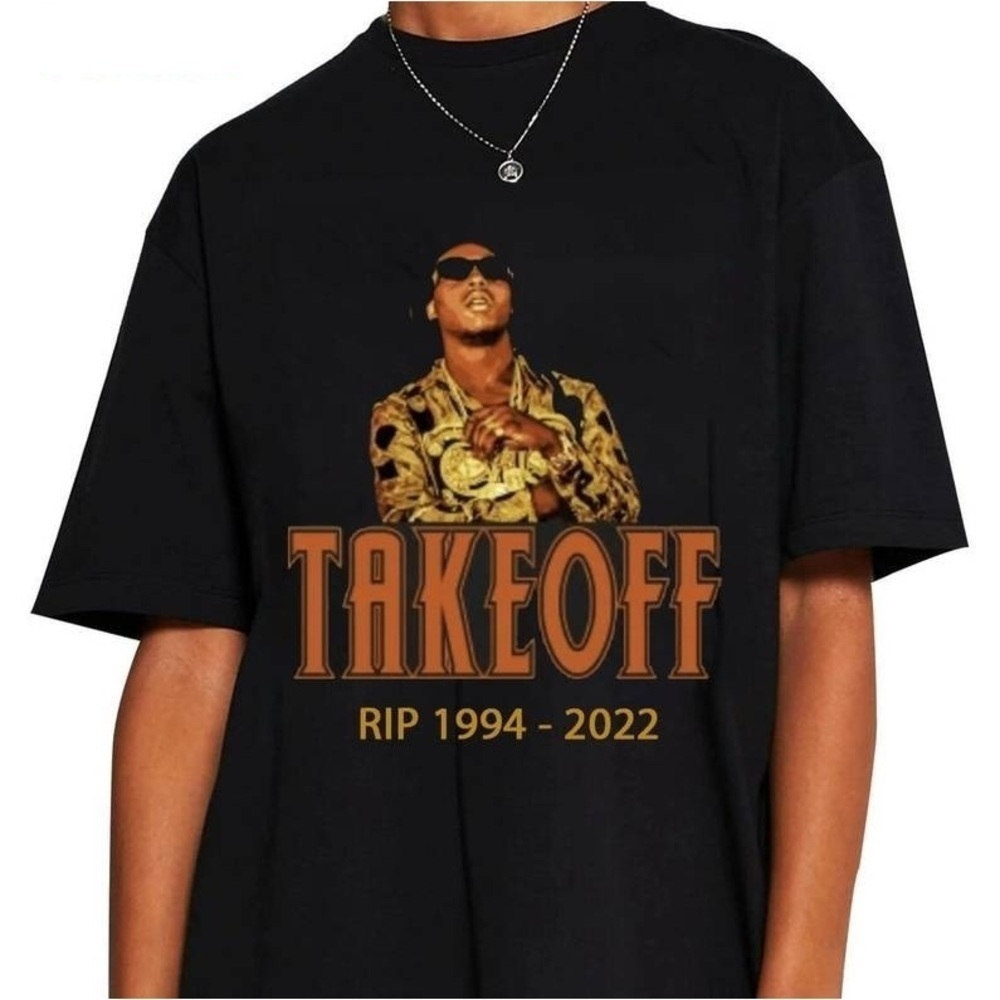 Migos Takeoff Rest In Peace Graphic Hip Hop Fan Unisex T-Shirt